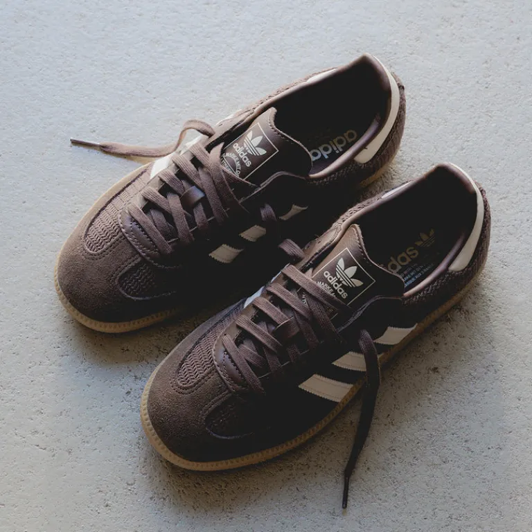 Adidas Sneakers En Cuir|Baskets Décontractées Terrace*Samba OG Earth Strata / Wonder White / Magic Beige