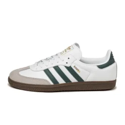 Adidas Sneakers En Cuir|Baskets Décontractées Terrace*Samba OG Cloud White / Collegiate Green / Clear Granite