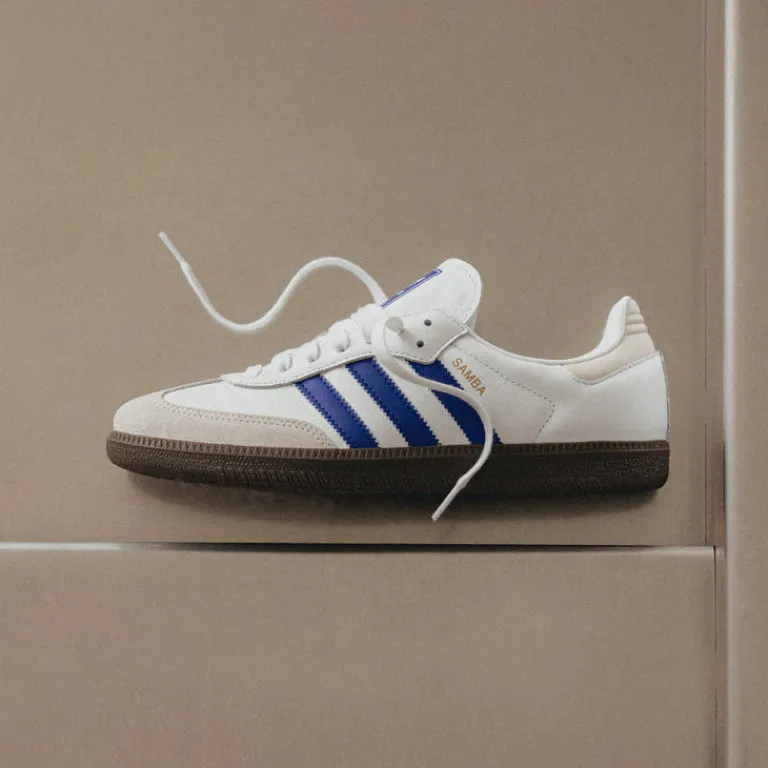 Adidas Sneakers En Cuir|Baskets Décontractées Terrace*Samba OG Footwear White / Lucid Blue / Gum 5