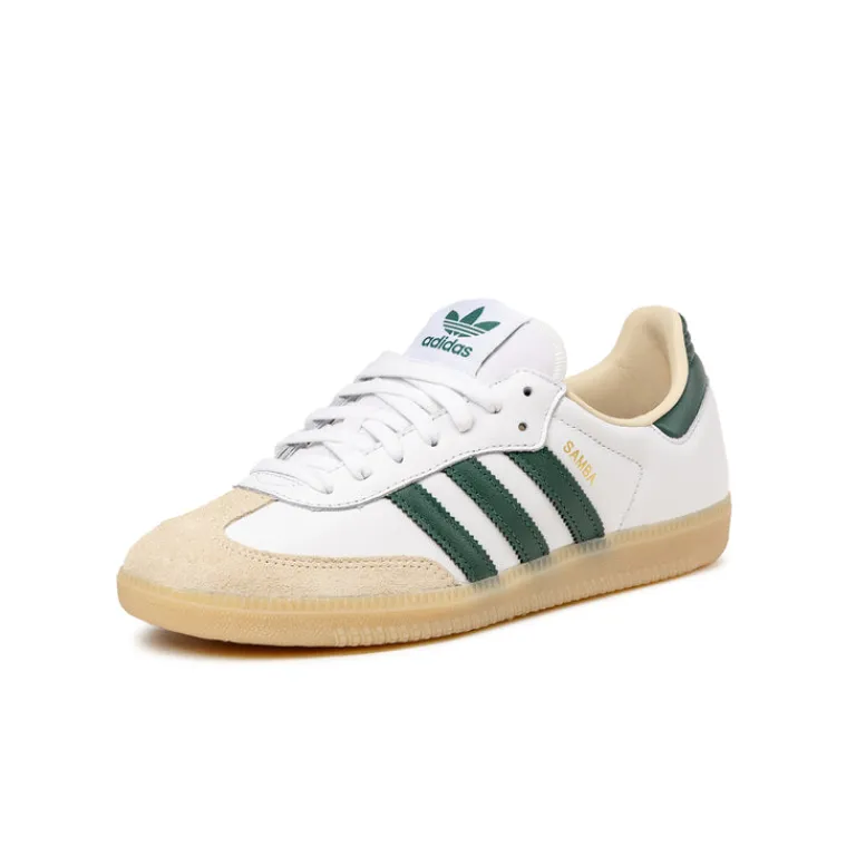 Adidas Sneakers En Cuir|Baskets Décontractées Terrace*Samba OG Cloud White / Collegiate Green / Gum