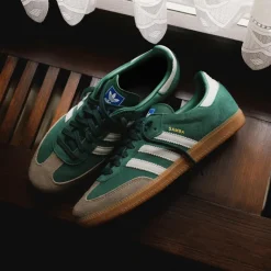 Adidas Sneakers En Cuir|Baskets Décontractées Terrace*Samba OG Chalk Green / Footwear White / Gum4