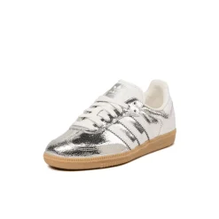Adidas Sneakers En Cuir|Baskets Décontractées Terrace*Samba OG W Silver Metallic / Cloud White / Core White