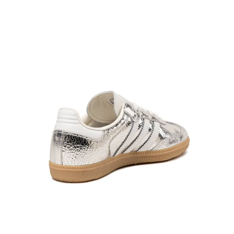 Adidas Sneakers En Cuir|Baskets Décontractées Terrace*Samba OG W Silver Metallic / Cloud White / Core White