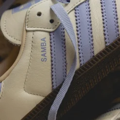 Adidas Sneakers En Cuir|Baskets Décontractées Terrace*Samba OG W Cream White / Violet Tone / Sand Strata