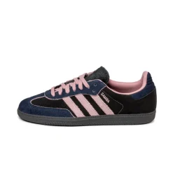 Adidas Sneakers En Cuir|Baskets Décontractées Terrace*Samba OG W Core Black / Wonder Mauve / Night Indigo