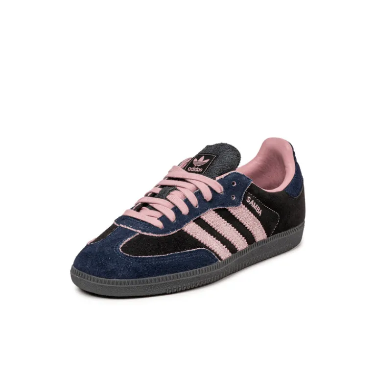 Adidas Sneakers En Cuir|Baskets Décontractées Terrace*Samba OG W Core Black / Wonder Mauve / Night Indigo