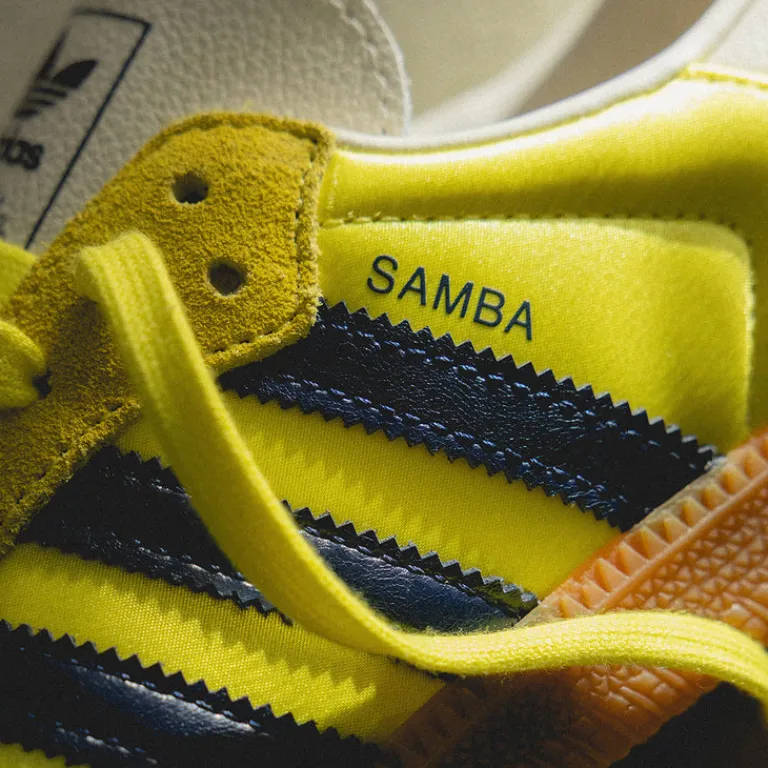 Adidas Sneakers En Cuir|Baskets Décontractées Terrace*Samba OG W Shock Yellow / Night Indigo / Cream White