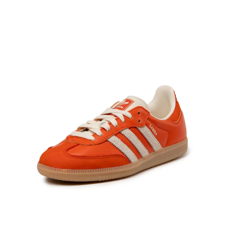 Adidas Sneakers En Cuir|Baskets Décontractées Terrace*Samba OG W Collegiate Orange / Cream White / Gum