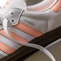 Adidas Sneakers En Cuir|Baskets Décontractées Terrace*Samba OG W Cloud White / Clear Orange / Semi Coral