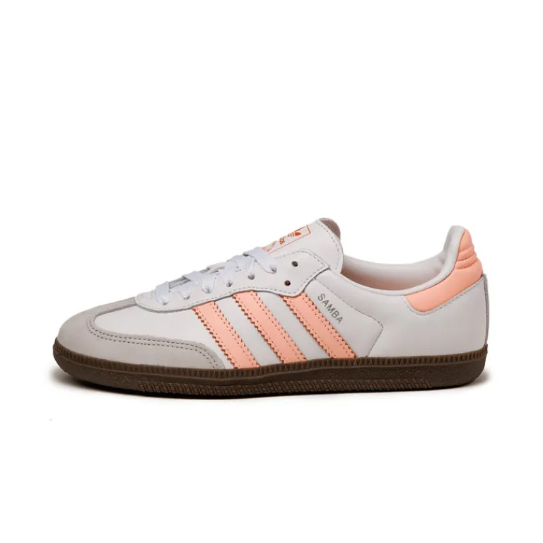 Adidas Sneakers En Cuir|Baskets Décontractées Terrace*Samba OG W Cloud White / Clear Orange / Semi Coral