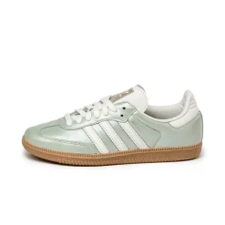 Adidas Sneakers En Cuir|Baskets Décontractées Terrace*Samba OG W Linen Green Metallic / Off White / Cyber Metallic
