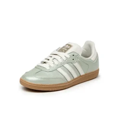 Adidas Sneakers En Cuir|Baskets Décontractées Terrace*Samba OG W Linen Green Metallic / Off White / Cyber Metallic