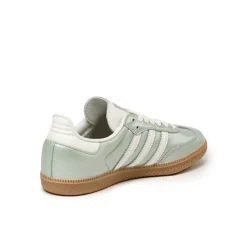 Adidas Sneakers En Cuir|Baskets Décontractées Terrace*Samba OG W Linen Green Metallic / Off White / Cyber Metallic