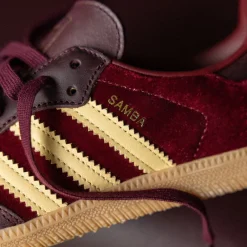 Adidas Sneakers En Cuir|Baskets Décontractées Terrace*Samba OG W Shadow Red / Maroon / Gum 3