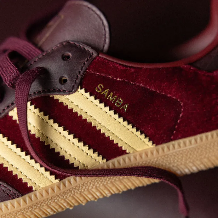 Adidas Sneakers En Cuir|Baskets Décontractées Terrace*Samba OG W Shadow Red / Maroon / Gum 3