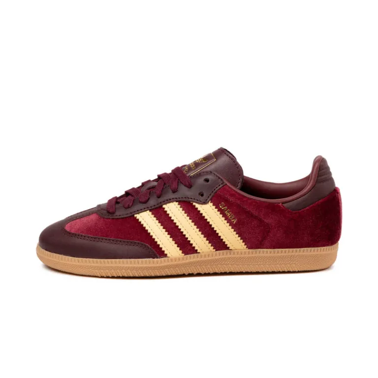 Adidas Sneakers En Cuir|Baskets Décontractées Terrace*Samba OG W Shadow Red / Maroon / Gum 3