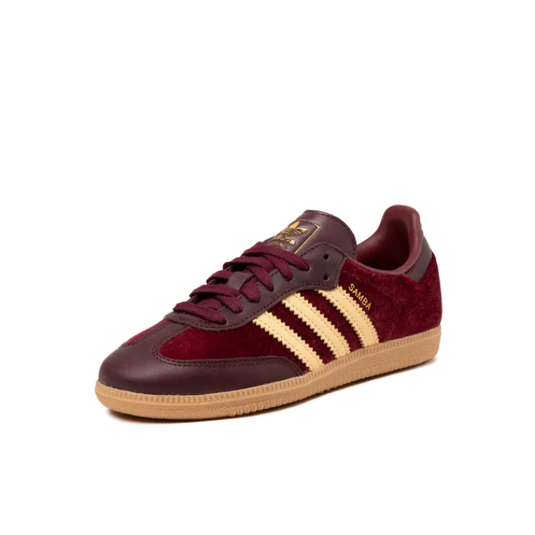 Adidas Sneakers En Cuir|Baskets Décontractées Terrace*Samba OG W Shadow Red / Maroon / Gum 3