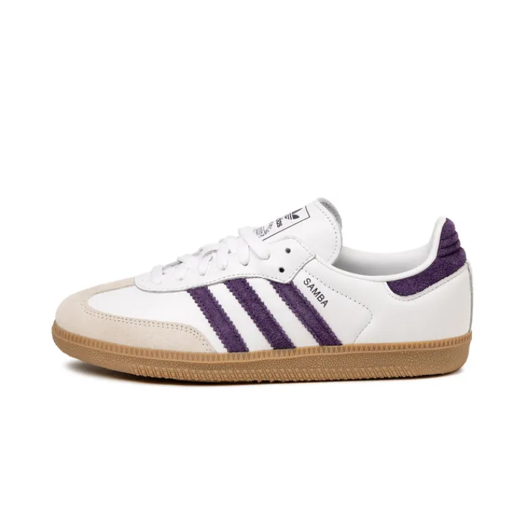 Adidas Sneakers En Cuir|Sneakers Blancs*Samba OG W Cloud White / Aluminum / Aurora Plum