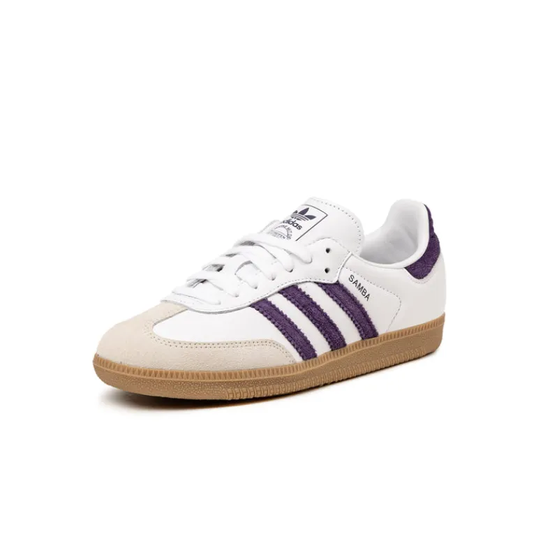 Adidas Sneakers En Cuir|Sneakers Blancs*Samba OG W Cloud White / Aluminum / Aurora Plum