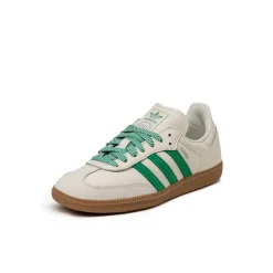 Adidas Sneakers En Cuir|Baskets Décontractées Terrace*Samba OG W Off White / Court Green / Hazy Green