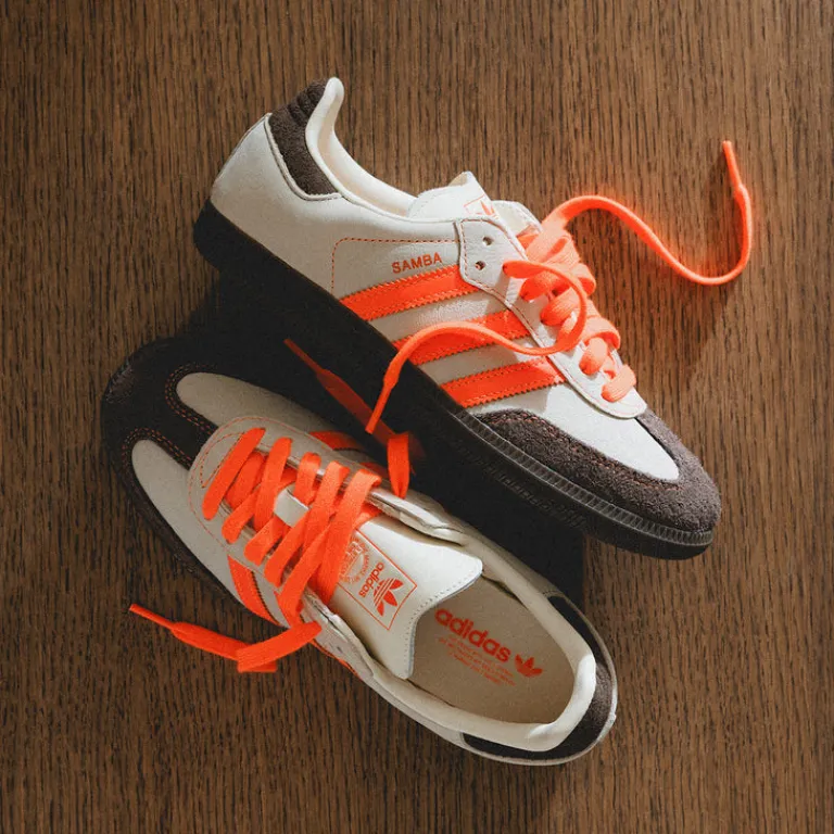 Adidas Sneakers En Cuir|Baskets Décontractées Terrace*Samba OG W Solar Orange / Cream White / Solar Orange