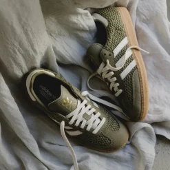 Adidas Sneakers En Cuir|Baskets Décontractées Terrace*Samba OG W Orbit Green / Cream White / Gum