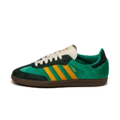 Adidas Sneakers En Cuir|Baskets Décontractées Terrace*Samba OG W Court Green / Preloved Yellow / Collegiate Green