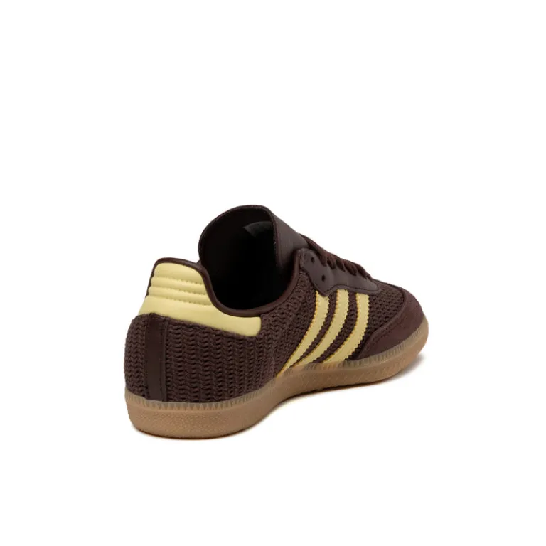 Adidas Sneakers En Cuir|Baskets Décontractées Terrace*Samba OG W Shadow Brown / Power Yellow / Gum 3