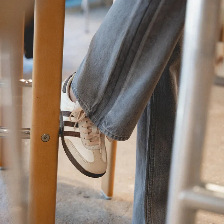 Adidas Sneakers En Cuir|Baskets Décontractées Terrace*Samba OG W Off White / Earth Strata / Gum