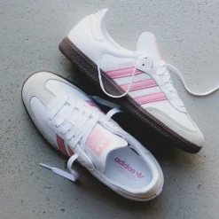 Adidas Sneakers En Cuir|Baskets Décontractées Terrace*Samba OG W Footwear White / Wonder Mauve / Off White