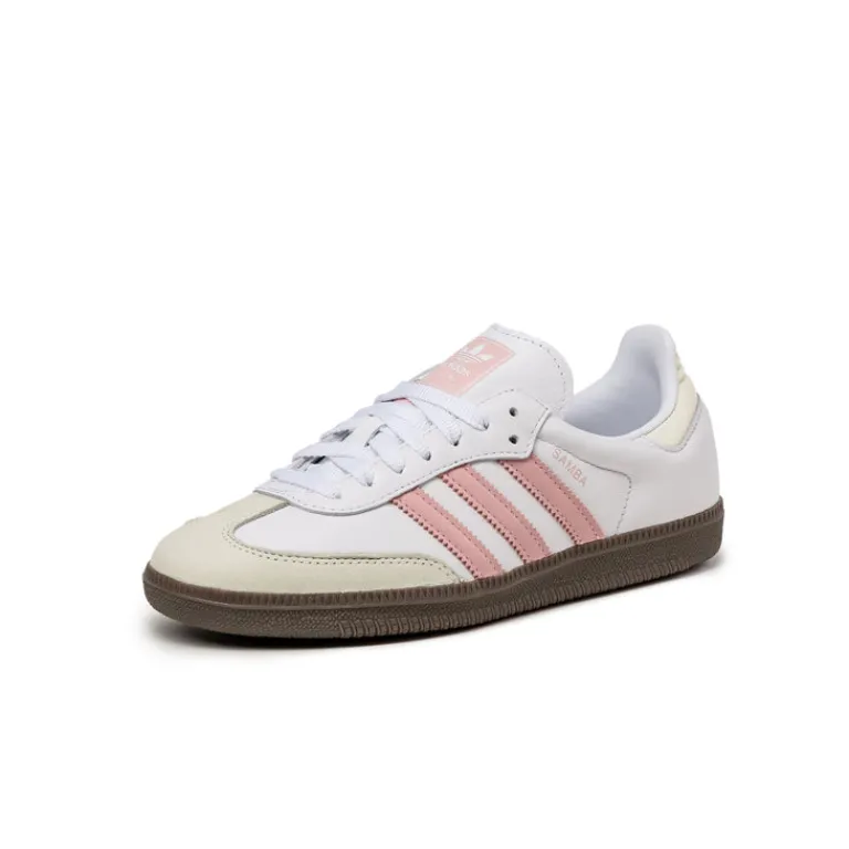 Adidas Sneakers En Cuir|Baskets Décontractées Terrace*Samba OG W Footwear White / Wonder Mauve / Off White