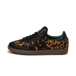 Adidas Sneakers En Cuir|Baskets Décontractées Terrace*Samba OG W Core Black / Collegiate Green / Cream White