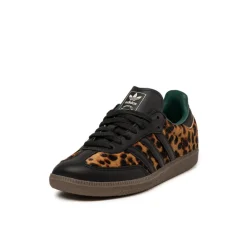 Adidas Sneakers En Cuir|Baskets Décontractées Terrace*Samba OG W Core Black / Collegiate Green / Cream White