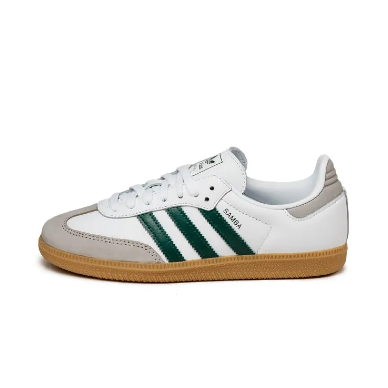 Adidas Sneakers En Cuir|Baskets Décontractées Terrace*Samba OG W Footwear White / Collegiate Green / Grey Two