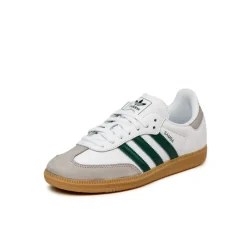 Adidas Sneakers En Cuir|Baskets Décontractées Terrace*Samba OG W Footwear White / Collegiate Green / Grey Two
