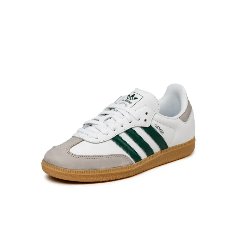 Adidas Sneakers En Cuir|Baskets Décontractées Terrace*Samba OG W Footwear White / Collegiate Green / Grey Two