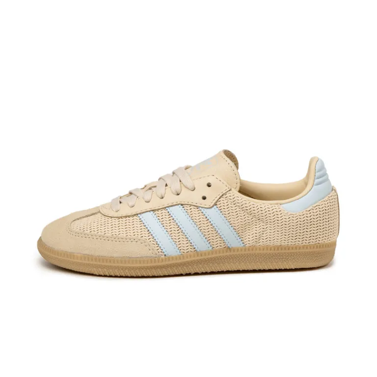 Adidas Sneakers En Cuir|Baskets Décontractées Terrace*Samba OG W Core Black / Sand Strata / Sky Tint