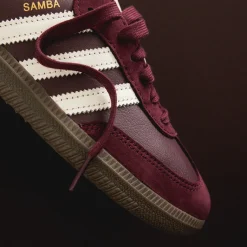 Adidas Sneakers En Cuir|Baskets Décontractées Terrace*Samba OG W Maroon / Off White / Gum 3