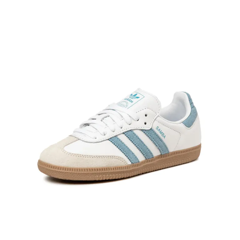 Adidas Sneakers En Cuir|Baskets Décontractées Terrace*Samba OG W Cloud White / Alumina / Ash Blue