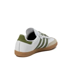 Adidas Sneakers En Cuir|Baskets Décontractées Terrace*Samba OG W Footwear White / Tech Olive / Gum 3