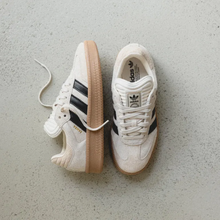 Adidas Sneakers En Cuir|Chunky Sneakers*Samba XLG Wonder White / Core Black / Gum 4