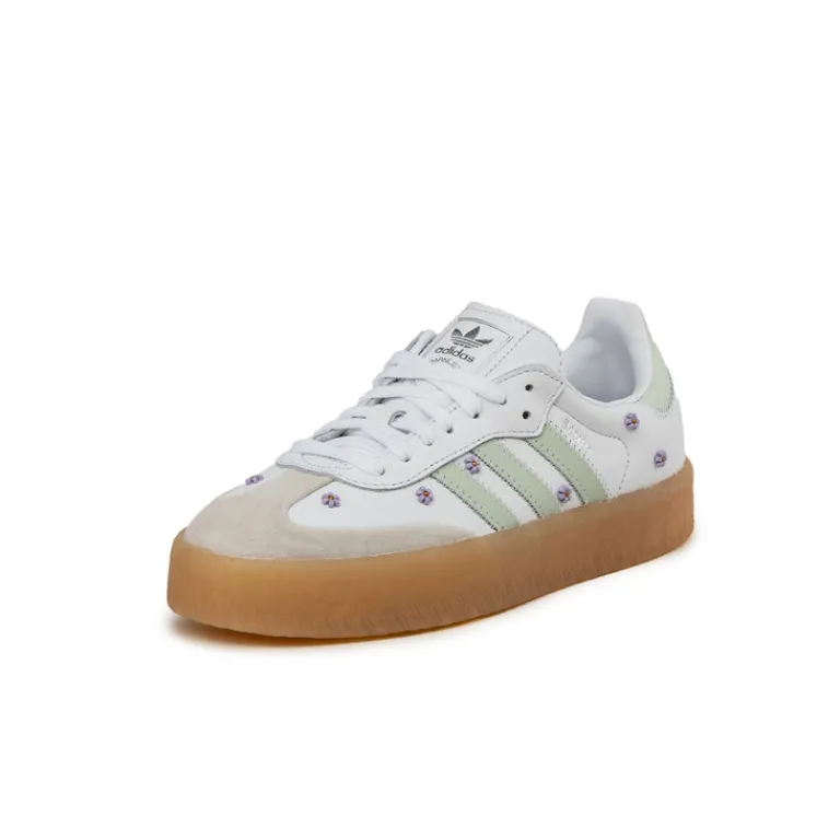 Adidas Sneakers En Cuir|Baskets Décontractées Terrace*Sambae W Cloud White / Linen Green / Gum