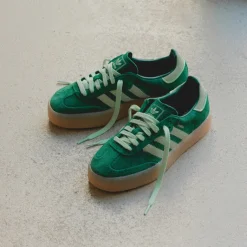 Adidas Sneakers En Cuir|Baskets Décontractées Terrace*Sambae W Collegiate Green / Semi Green Spark / Gum