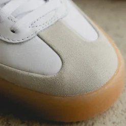 Adidas Sneakers En Cuir|Baskets Décontractées Terrace*Sambae W Footwear White / Silver Metallic / Gum 3