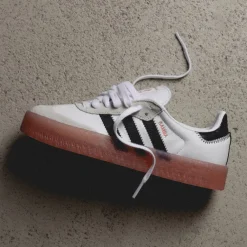 Adidas Sneakers En Cuir|Baskets Décontractées Terrace*Sambae W Cloud White / Core Black / Semi Coral