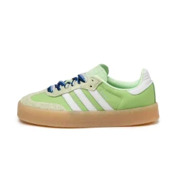 Adidas Sneakers En Cuir|Baskets Décontractées Terrace*Sambae W Semi Green Spark / Footwear White / Wonder Blue