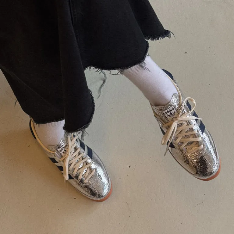 Adidas Sneakers En Cuir|Baskets Décontractées Terrace*SL 72 OG W Silver Metallic / Collegiate Navy / Off White