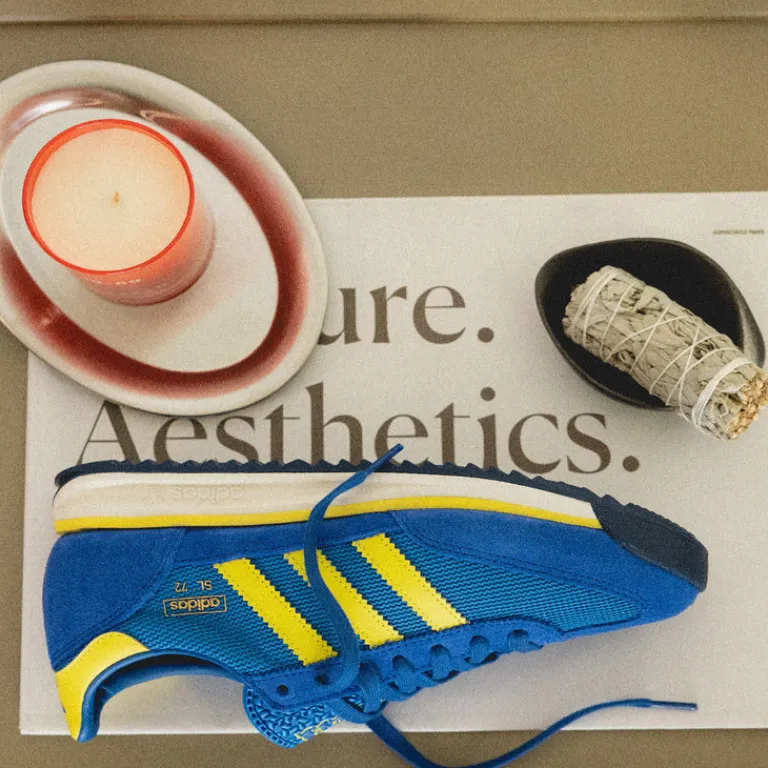 Adidas Sneakers En Cuir|Baskets Décontractées Terrace*SL 72 RS Semi Lucid Blue / Pure Sulfur / Blue