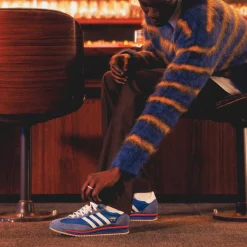 Adidas Sneakers En Cuir|Baskets Décontractées Terrace*SL 72 RS Blue / Core White / Beta Scarlett