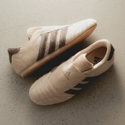 Adidas Sneakers En Cuir|Baskets Décontractées Terrace*Taekwondo W Magic Beige / Wonder White / Gum 3